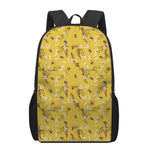 Bee Drawing Pattern Print 17 Inch Backpack