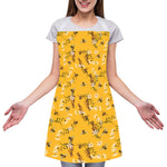 Bee Drawing Pattern Print Adjustable Apron