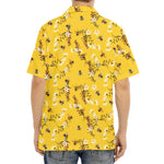 Bee Drawing Pattern Print Aloha Shirt