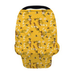 Bee Drawing Pattern Print Baby Seat Cover