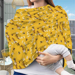 Bee Drawing Pattern Print Baby Seat Cover