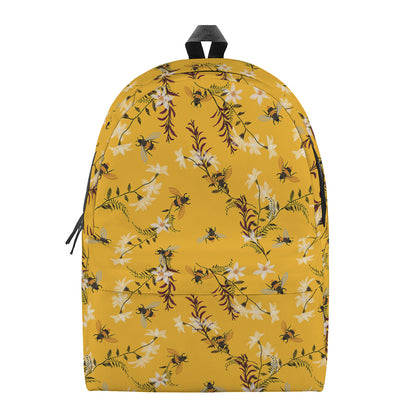 Bee Drawing Pattern Print Backpack