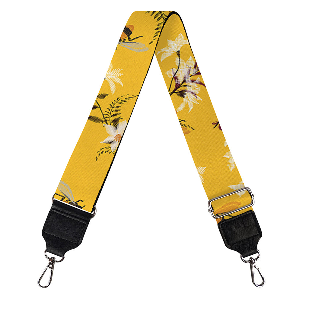 Bee Drawing Pattern Print Bag Strap
