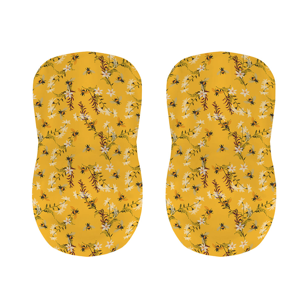 Bee Drawing Pattern Print Bar Stool Covers