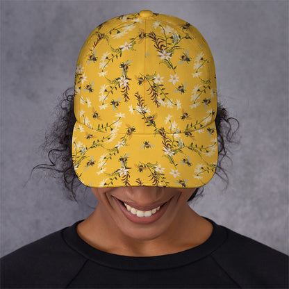 Bee Drawing Pattern Print Baseball Cap