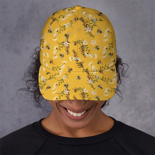 Bee Drawing Pattern Print Baseball Cap