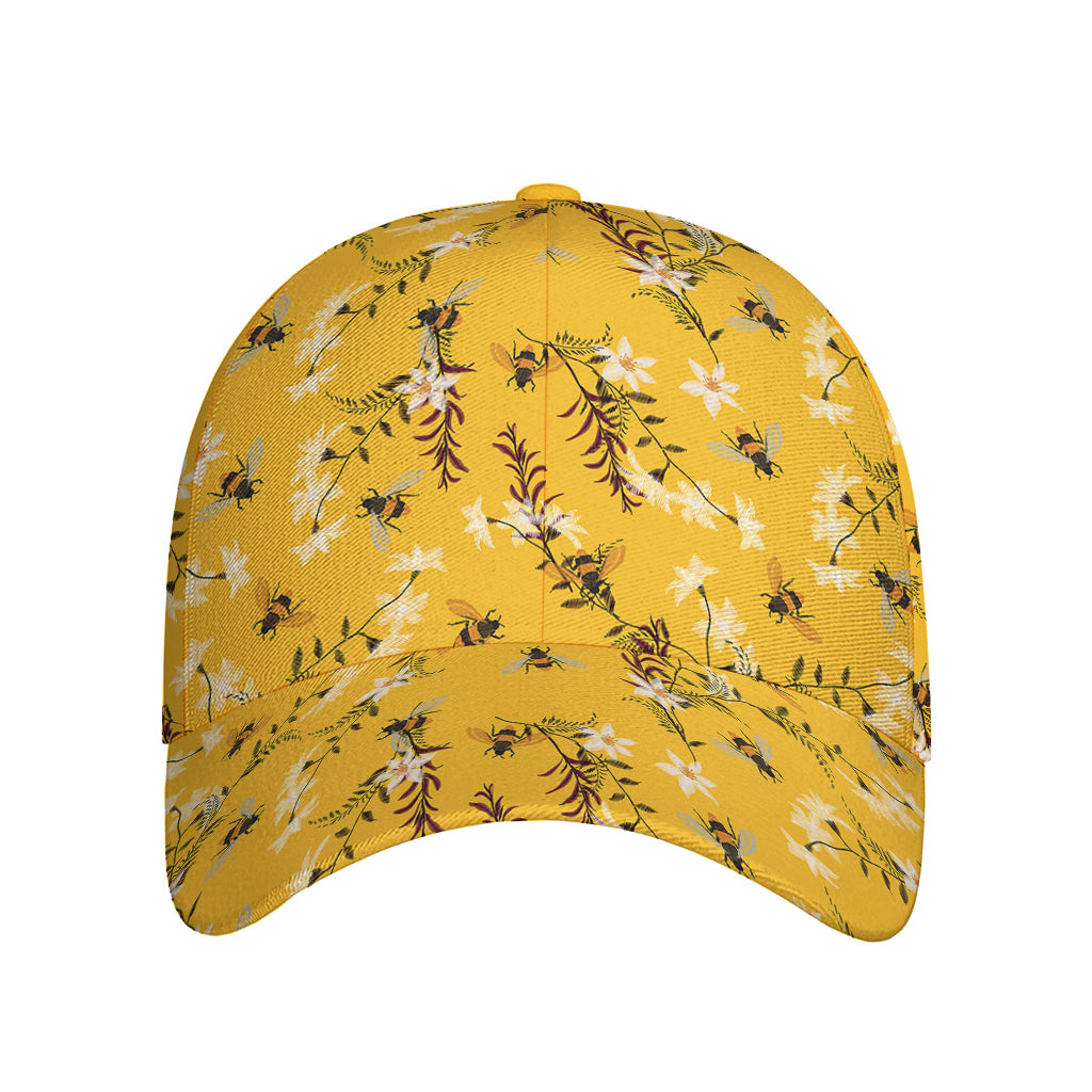 Bee Drawing Pattern Print Baseball Cap