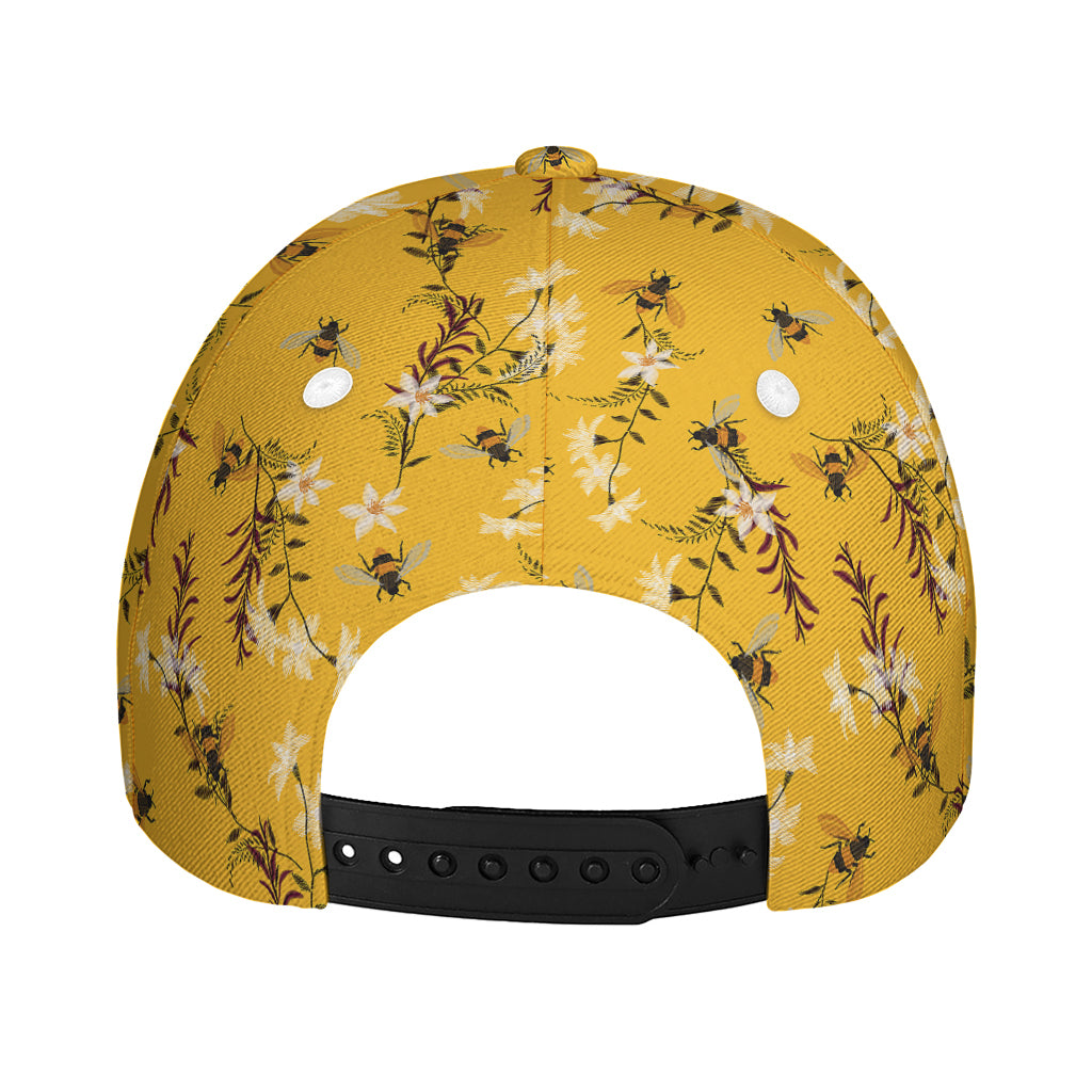 Bee Drawing Pattern Print Baseball Cap