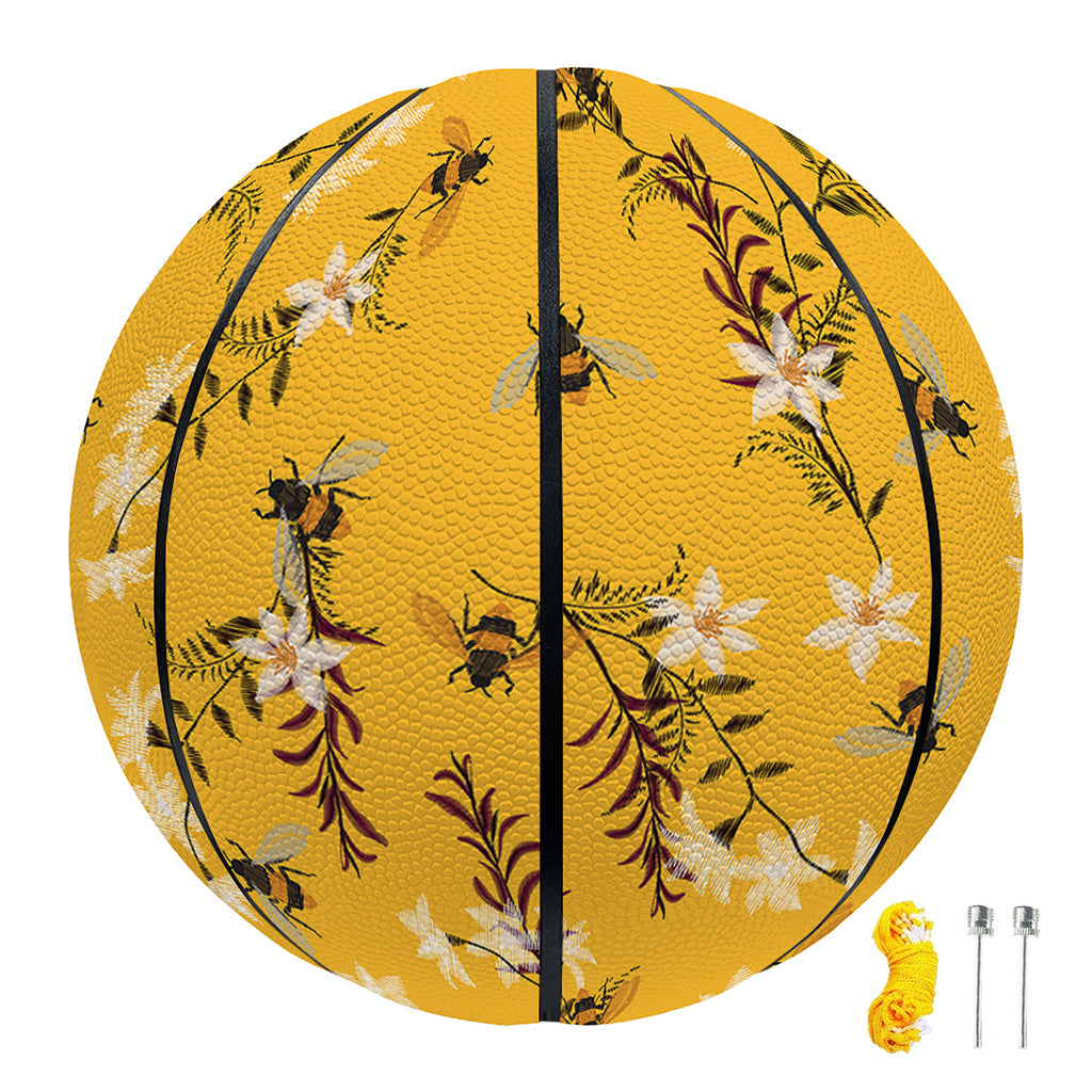 Bee Drawing Pattern Print Basketball