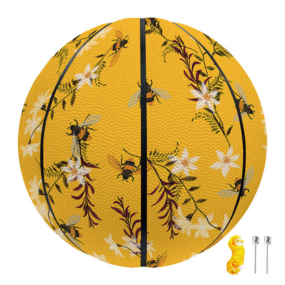 Bee Drawing Pattern Print Basketball