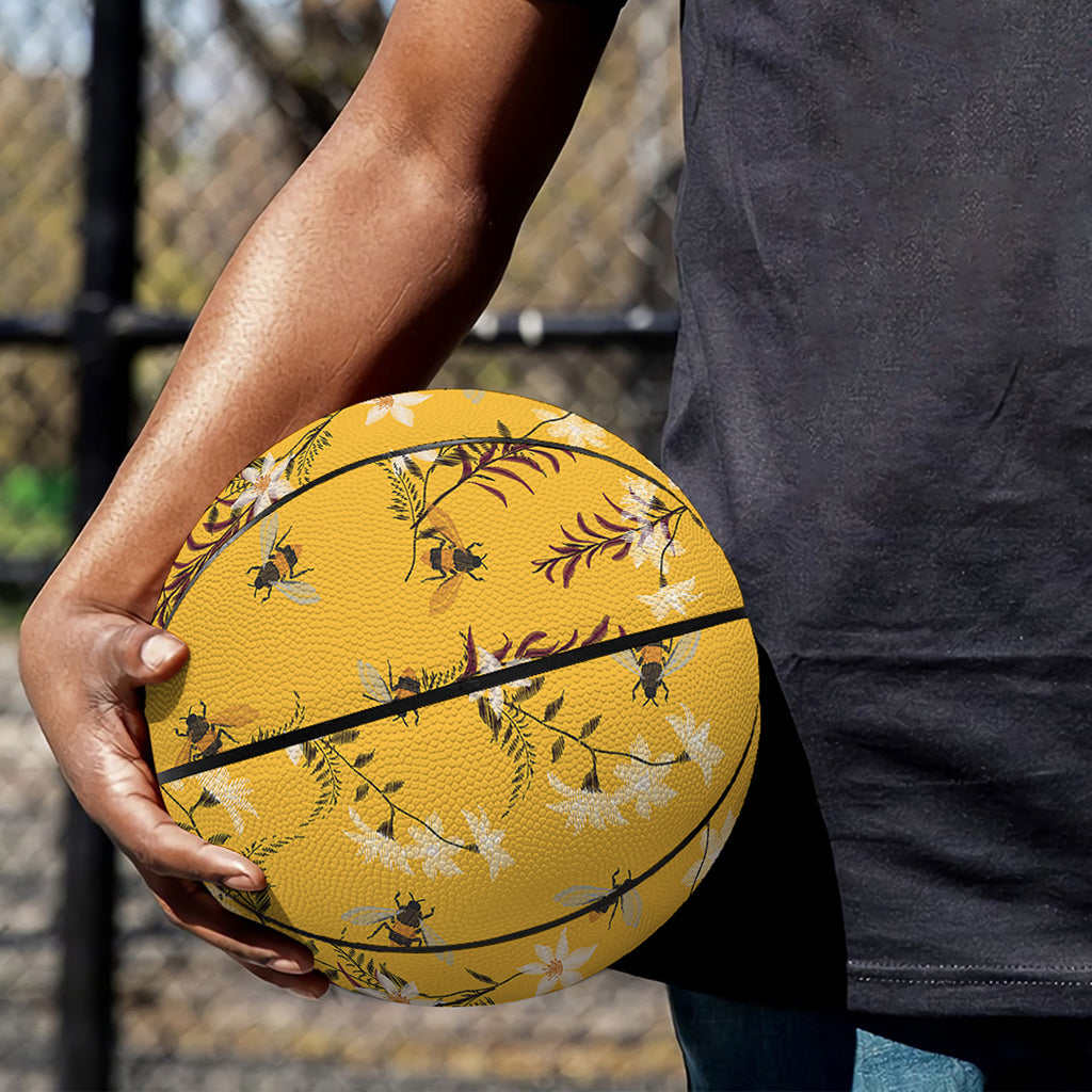 Bee Drawing Pattern Print Basketball