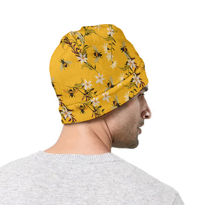 Bee Drawing Pattern Print Beanie