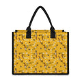 Bee Drawing Pattern Print Canvas Tote Bag