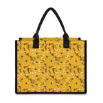 Bee Drawing Pattern Print Canvas Tote Bag