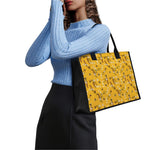 Bee Drawing Pattern Print Canvas Tote Bag
