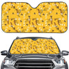 Bee Drawing Pattern Print Car Windshield Sun Shade