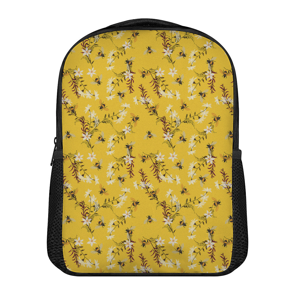 Bee Drawing Pattern Print Casual Backpack