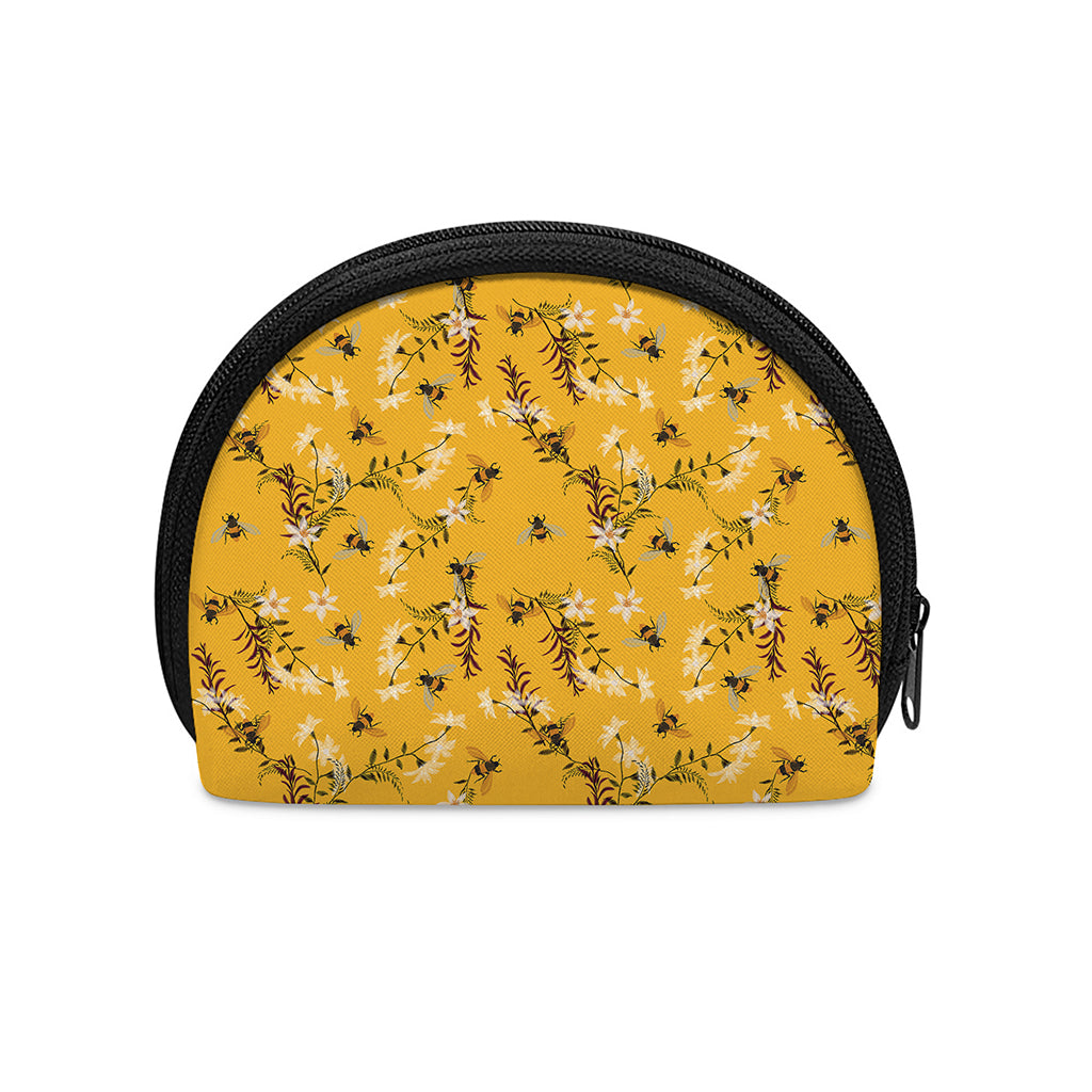 Bee Drawing Pattern Print Coin Purse