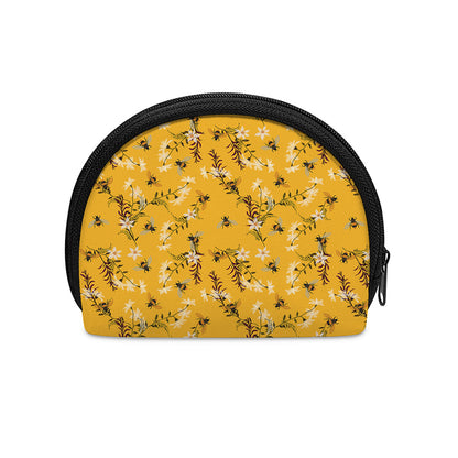 Bee Drawing Pattern Print Coin Purse