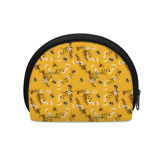 Bee Drawing Pattern Print Coin Purse