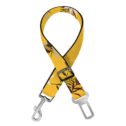 Bee Drawing Pattern Print Dog Seat Belt