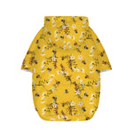 Bee Drawing Pattern Print Dog Zip Up Hoodie