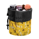 Bee Drawing Pattern Print Drawstring Makeup Bag