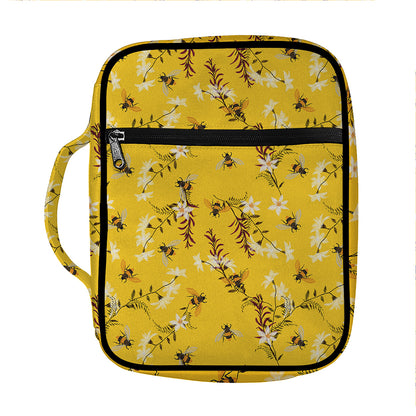 Bee Drawing Pattern Print Front Pocket Bible Bag
