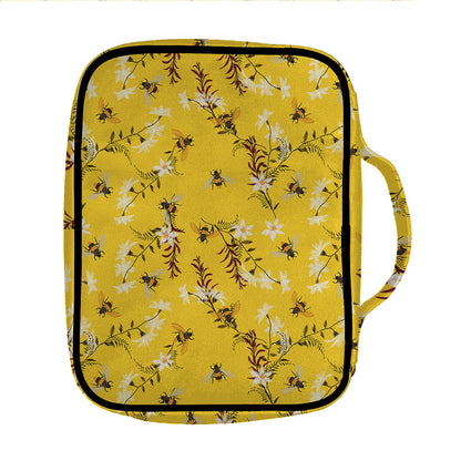Bee Drawing Pattern Print Front Pocket Bible Bag