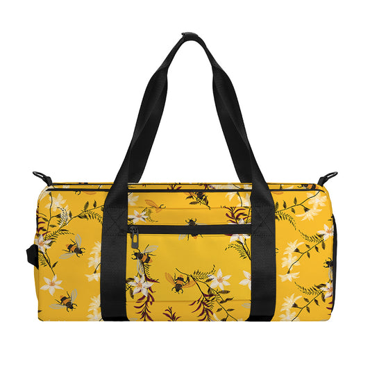 Bee Drawing Pattern Print Gym Bag