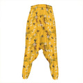 Bee Drawing Pattern Print Hammer Pants