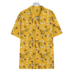 Bee Drawing Pattern Print Hawaiian Shirt