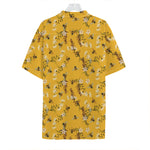 Bee Drawing Pattern Print Hawaiian Shirt
