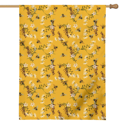 Bee Drawing Pattern Print House Flag