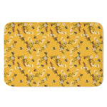 Bee Drawing Pattern Print Indoor Door Mat