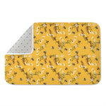 Bee Drawing Pattern Print Indoor Door Mat