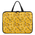 Bee Drawing Pattern Print Laptop Sleeve With Handle
