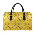 Bee Drawing Pattern Print Leather Duffel Bag