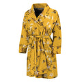 Bee Drawing Pattern Print Men's Bathrobe