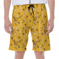 Bee Drawing Pattern Print Men's Beach Shorts