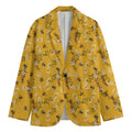 Bee Drawing Pattern Print Men's Blazer