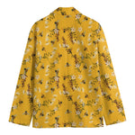 Bee Drawing Pattern Print Men's Blazer