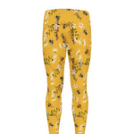 Bee Drawing Pattern Print Men's leggings