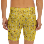 Bee Drawing Pattern Print Men's Long Boxer Briefs