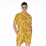 Bee Drawing Pattern Print Men's Rompers