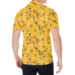 Bee Drawing Pattern Print Men's Shirt
