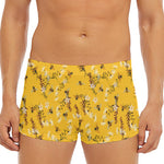 Bee Drawing Pattern Print Men's Short Boxer Briefs