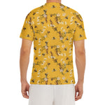 Bee Drawing Pattern Print Men's Short Sleeve Rash Guard