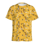 Bee Drawing Pattern Print Men's Sports T-Shirt