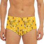 Bee Drawing Pattern Print Men's Triangle Swim Briefs